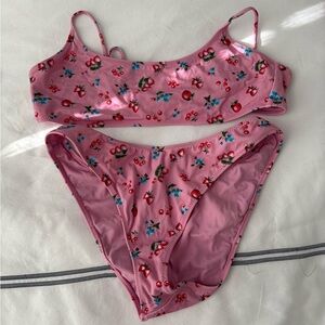 PacSun Pink Floral Bikini Set